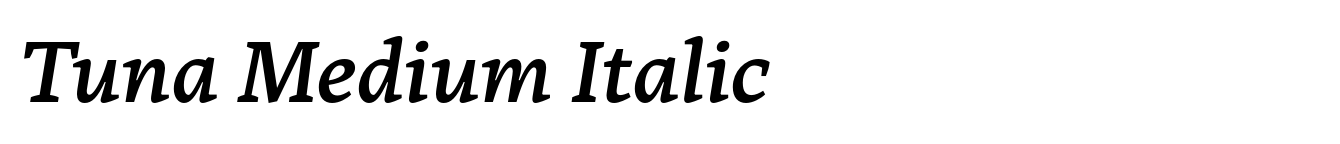 Tuna Medium Italic
